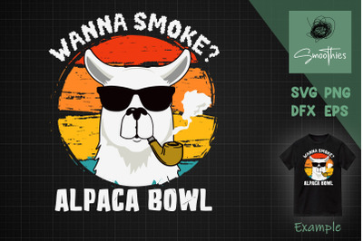 Wanna Smoke Alpaca Bowl Vintage Weed