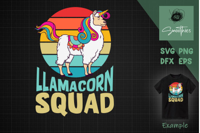 Llamacorn Squad Svgunicorn Llama Squad