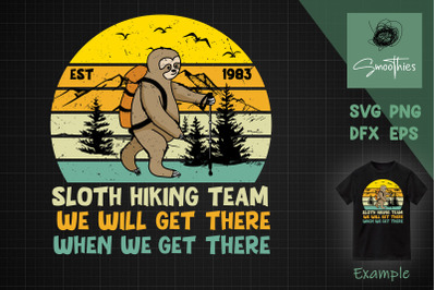 Sloth Svg&2C; Sloth Hiking Team