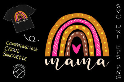 Mama Vintage Rainbow Happy Mother Day