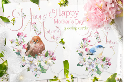 Happy Mother&#039;s Day Cards Watercolor