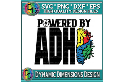 Powered by Adhd, Adhd svg, Attention deficit disorder Awareness, Adhd