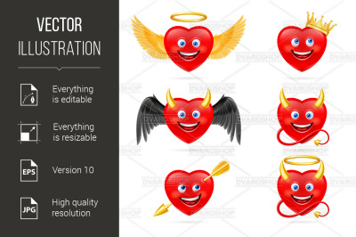 Heart Icons Set