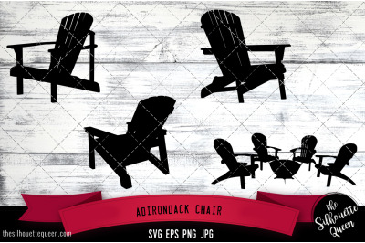 Adirondack Chair Silhouette Vector SVG