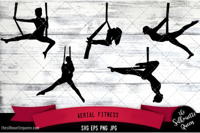 Aerial Fitness Silhouette Vector SVG