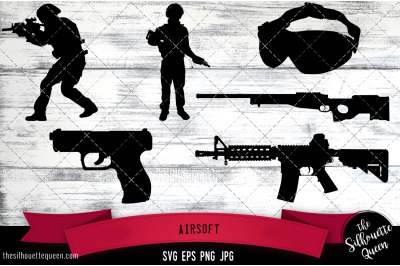 Airsoft Silhouette Vector SVG