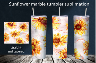 Sunflower tumbler sublimation png Glitter 20oz wrap design
