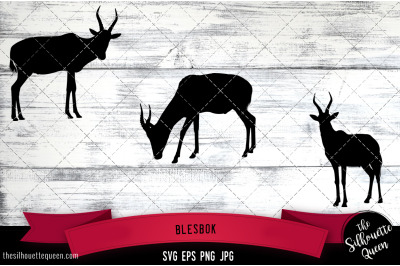 Blesbok Silhouette Vector SVG