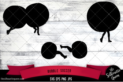 Bubble Soccer Silhouette Vector SVG