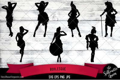 Burlesque Silhouette Vector SVG