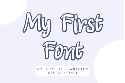 My First Font