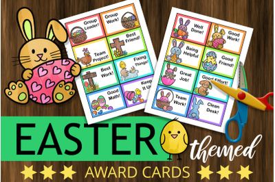 Easter Themed Award Cards Printable Teaching Tools