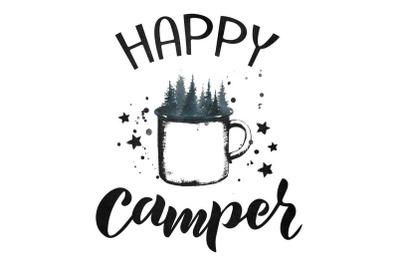 Happy Camper Mountain Cup Sublimation