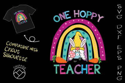 Rainbow Gnome One Hoppy Teacher