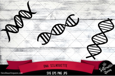 DNA Silhouette Vector SVG