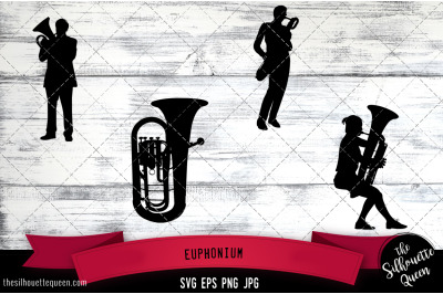 Euphonium Silhouette Vector SVG