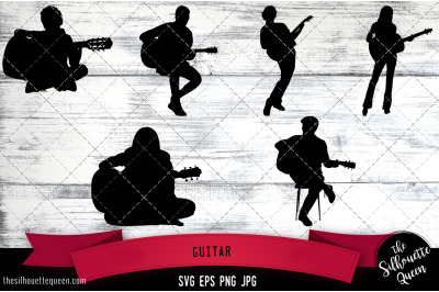 Guitar Silhouette Vector SVG