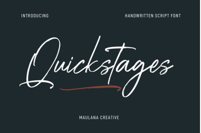 Quickstages Brush Script Font