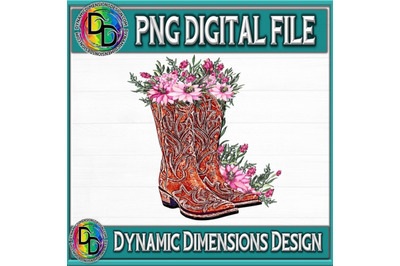 Cowgirl boots png&2C; Cowgirl boots with Sunflowers&2C; Sublimation designs