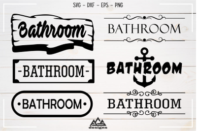 Bathroom Sign Decals Svg Design