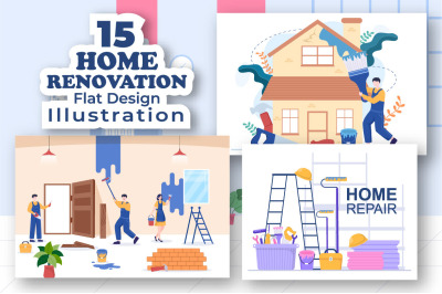 15 Home Renovation or Repair Illustration