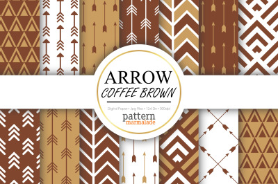 Arrow Coffee Brown Digital Paper - BV030C
