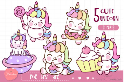 Cute unicorn png kawaii clipart fairytale birthday pony