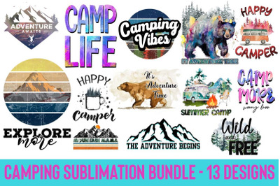 13 Design Of Camping Sublimation Bundle