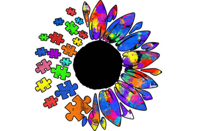 Autism Sunflower Sublimation