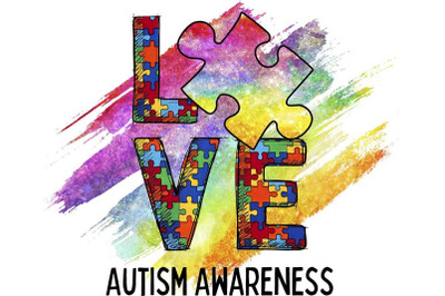 Love Autism Awareness Sublimation