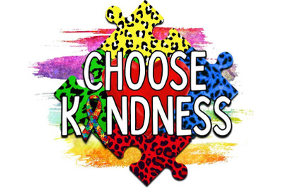 Choose Kindness Leopard Puzzle Sublimation