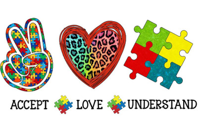 Accept Love Understand Autism Sublimation