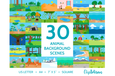 Animal Background Scene Clip Art