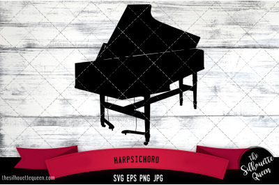 Harpsichord Silhouette Vector SVG