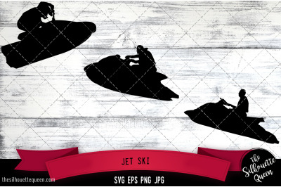 Jet ski Silhouette Vector SVG