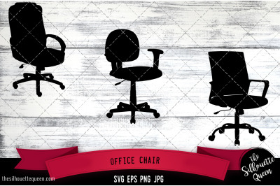 Office Chair Silhouette Vector SVG