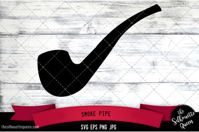 Smoke Pipe Silhouette Vector SVG