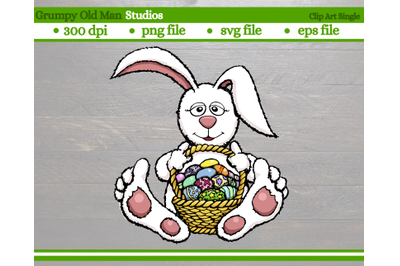 easter bunny with basket | easter egg basket