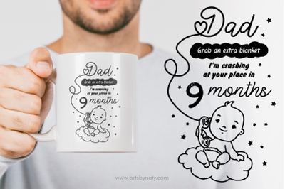 SVG baby pregnancy revelation for dads.