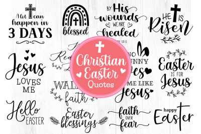 13 Christian Easter Quotes SVG Bundle, Easter svg