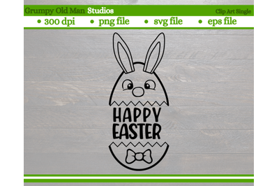 easter egg bunny with bow tie | happy easter