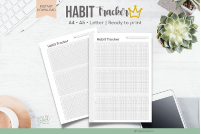 Habit Tracker Printable, Planner set. A4, A5, &amp; US Letter,A5 Planner I