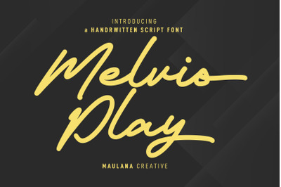 Melvio Play Signature Script Font