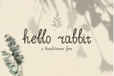 Hello Rabbit Handwritten Font