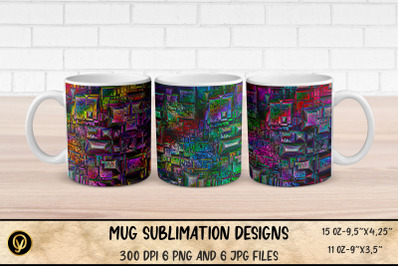 Mug Sublimation Designs ,Abstract Sublimation Mug