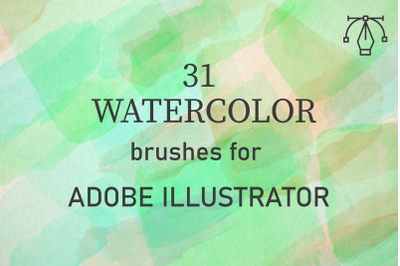 31 Watercolor Brushes for Adobe Illustrator