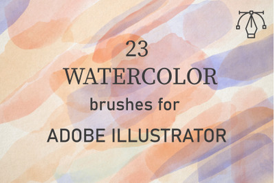 23 Watercolor Brushes for Adobe Illustrator
