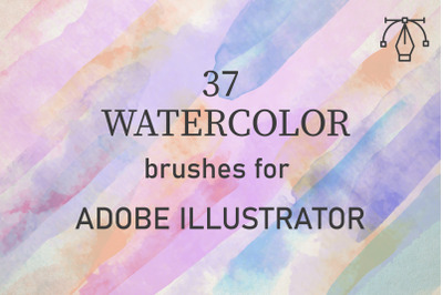 37 Watercolor Brushes for Adobe Illustrator