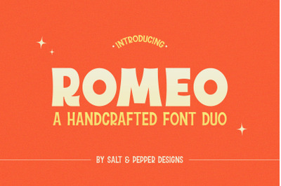 Romeo Font Duo (Font Duos, Craft Fonts, Cricut Fonts)