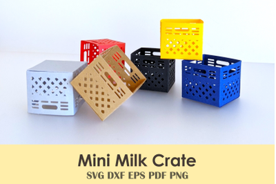 Mini Milk Crate Printable DIY Template